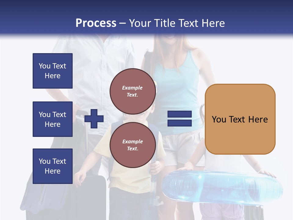 Fun Luggage Daughter PowerPoint Template