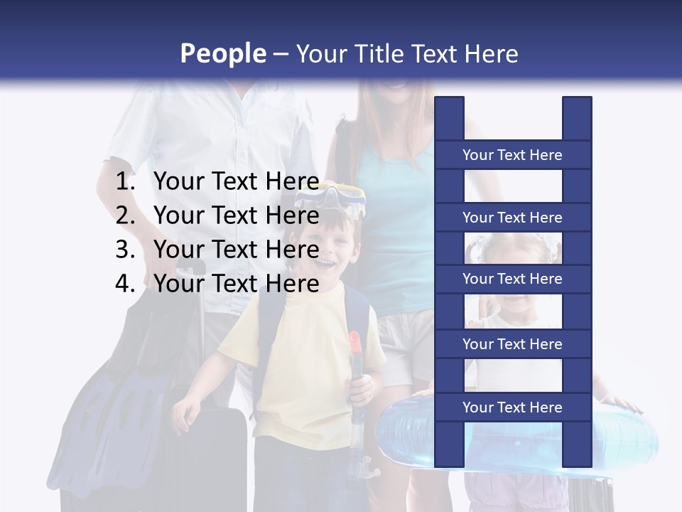 Fun Luggage Daughter PowerPoint Template