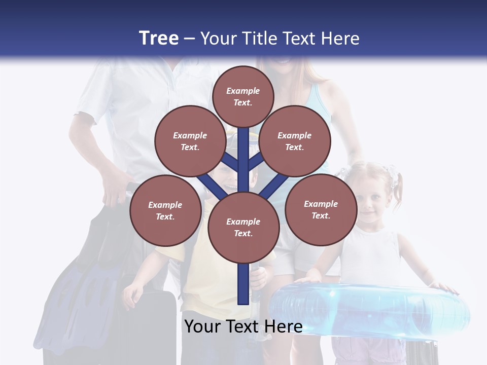 Fun Luggage Daughter PowerPoint Template