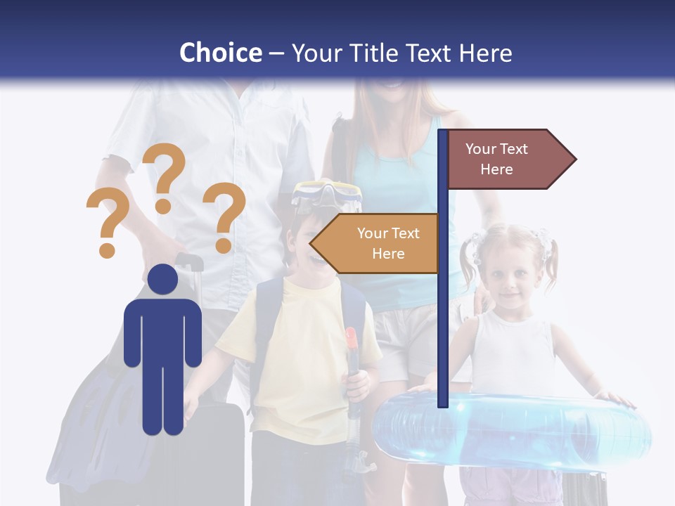 Fun Luggage Daughter PowerPoint Template