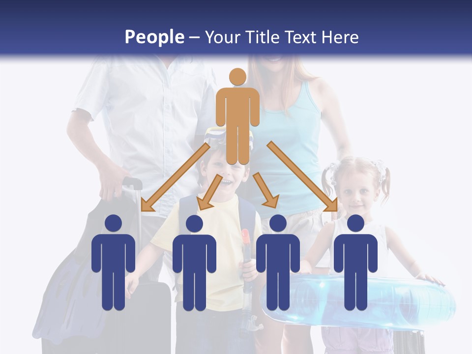 Fun Luggage Daughter PowerPoint Template