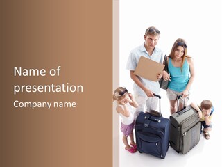 Worried Daughter Traveller PowerPoint Template