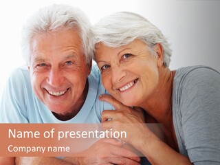 Female Relaxation Elder PowerPoint Template