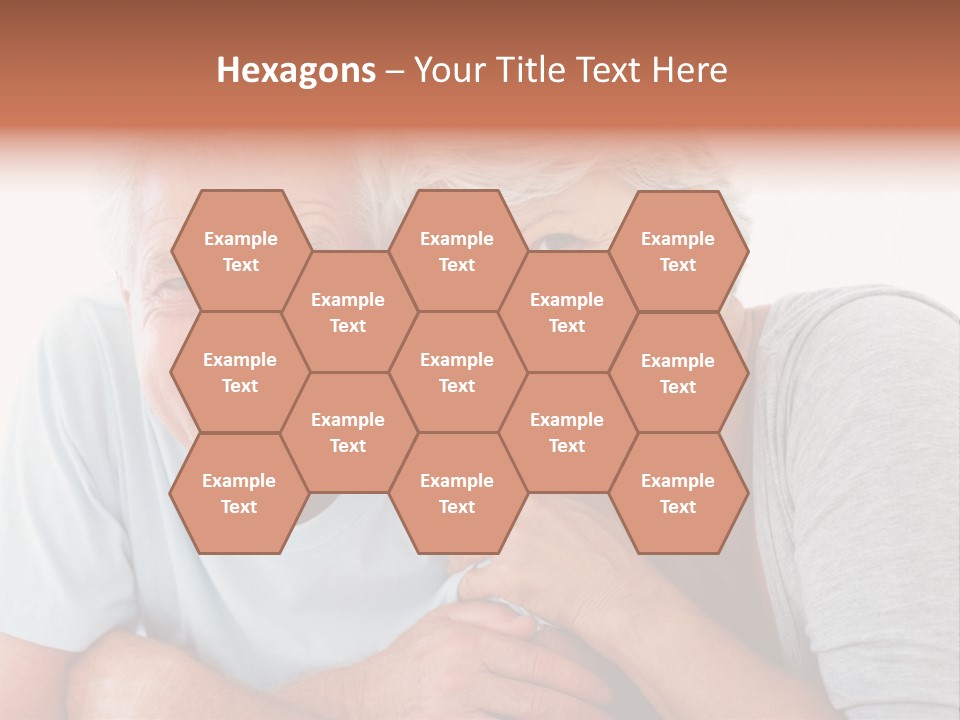 Female Relaxation Elder PowerPoint Template