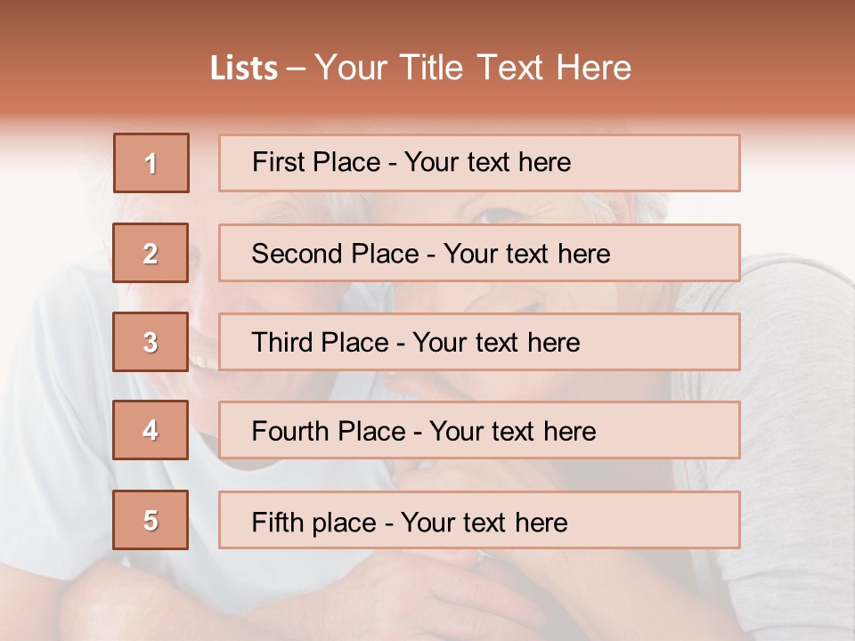 Female Relaxation Elder PowerPoint Template