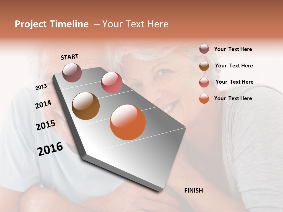 Female Relaxation Elder PowerPoint Template
