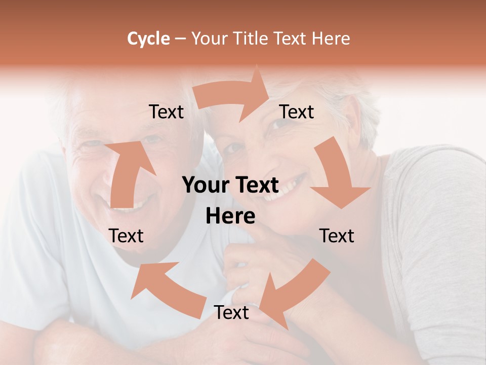 Female Relaxation Elder PowerPoint Template