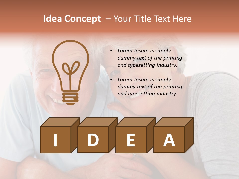 Female Relaxation Elder PowerPoint Template