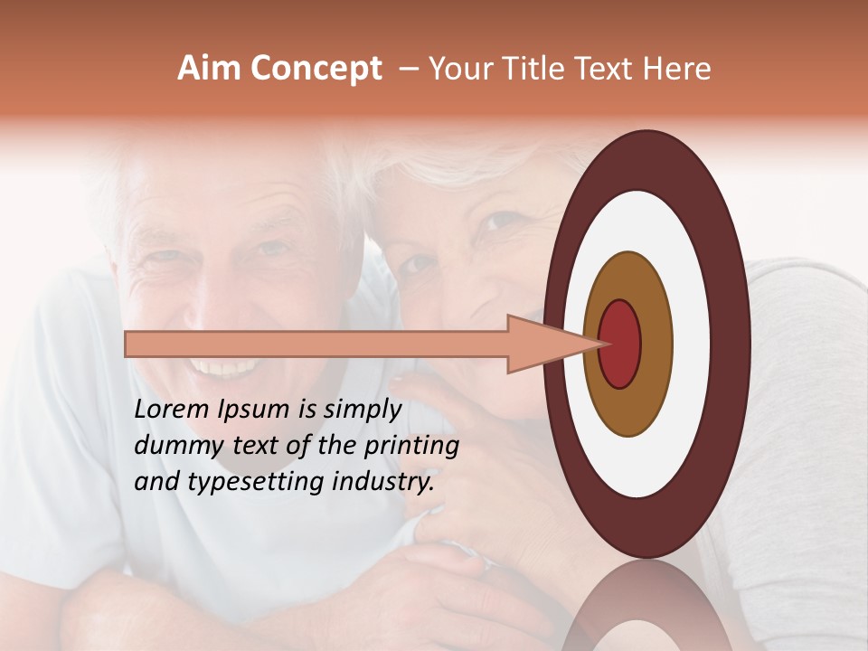 Female Relaxation Elder PowerPoint Template