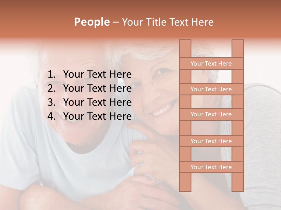 Female Relaxation Elder PowerPoint Template