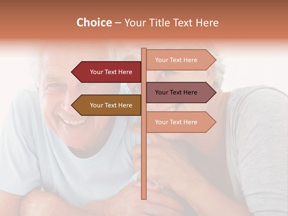 Female Relaxation Elder PowerPoint Template