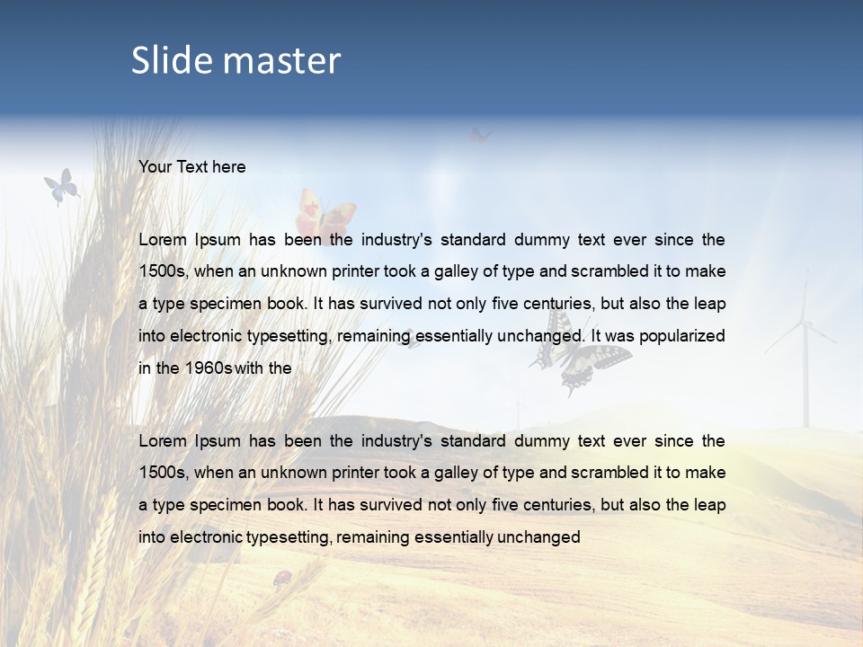 Growth Way Butterfly PowerPoint Template