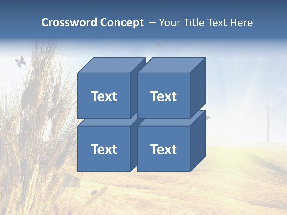 Growth Way Butterfly PowerPoint Template
