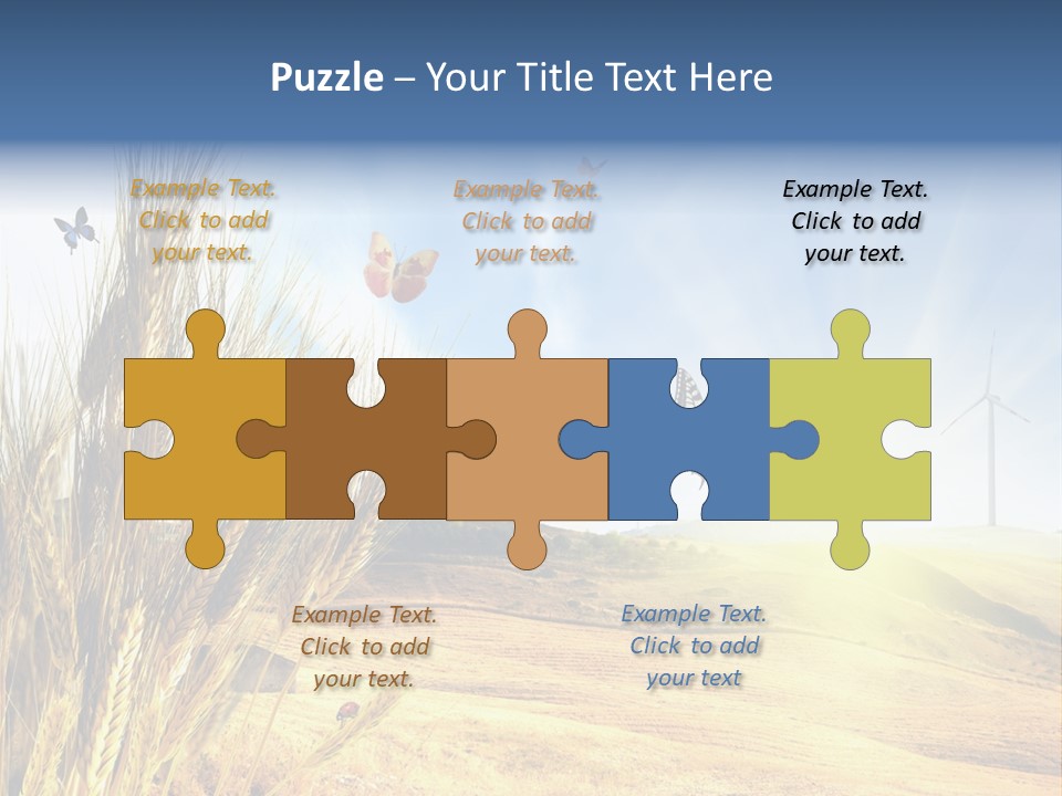 Growth Way Butterfly PowerPoint Template