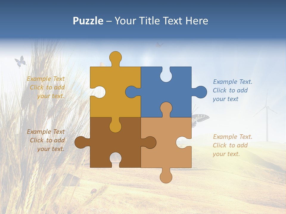 Growth Way Butterfly PowerPoint Template