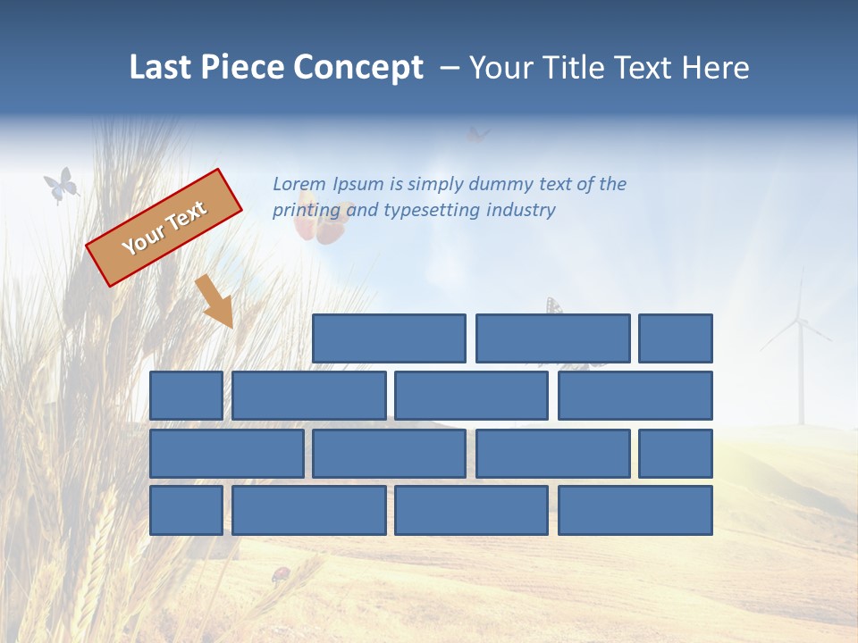 Growth Way Butterfly PowerPoint Template