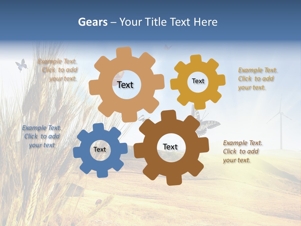 Growth Way Butterfly PowerPoint Template