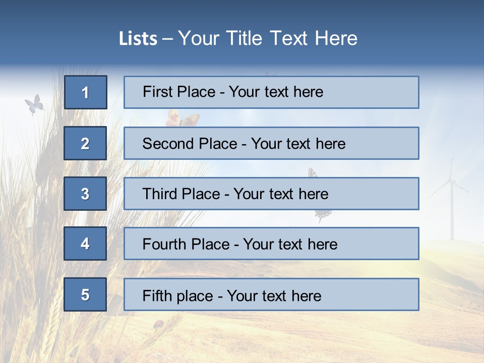 Growth Way Butterfly PowerPoint Template