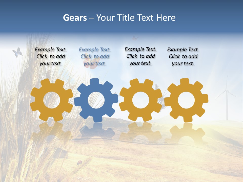 Growth Way Butterfly PowerPoint Template