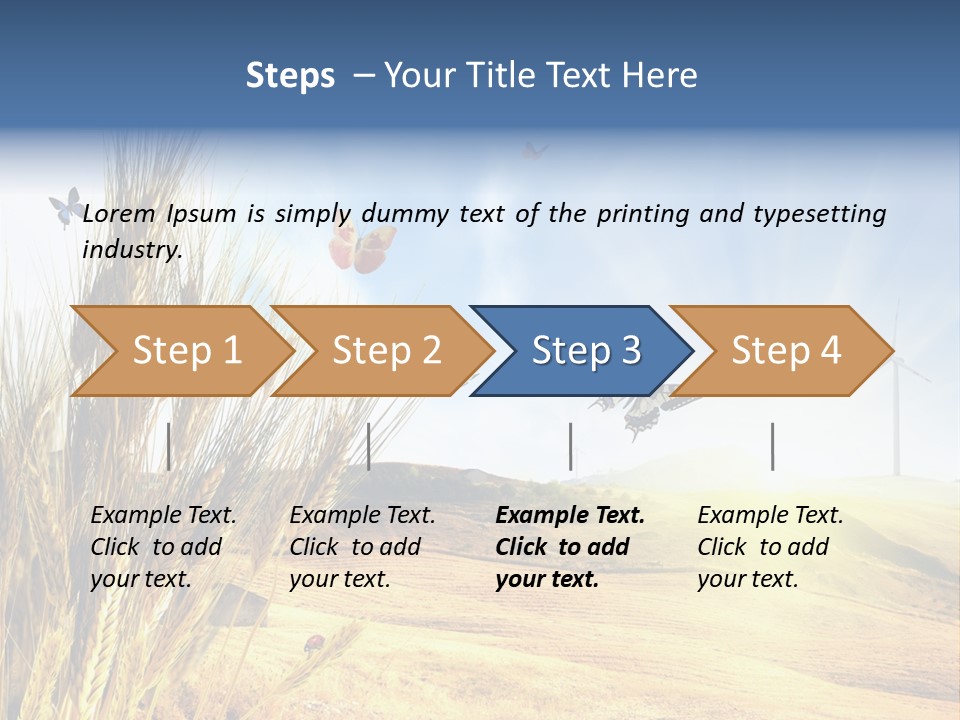 Growth Way Butterfly PowerPoint Template