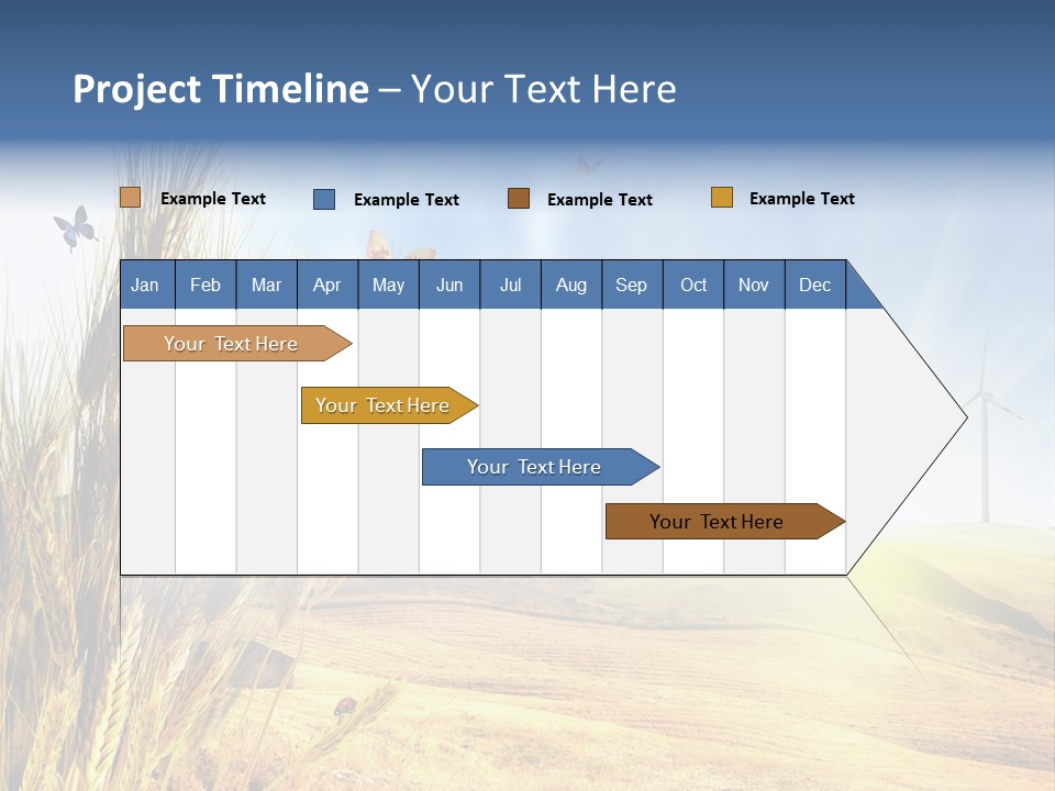 Growth Way Butterfly PowerPoint Template
