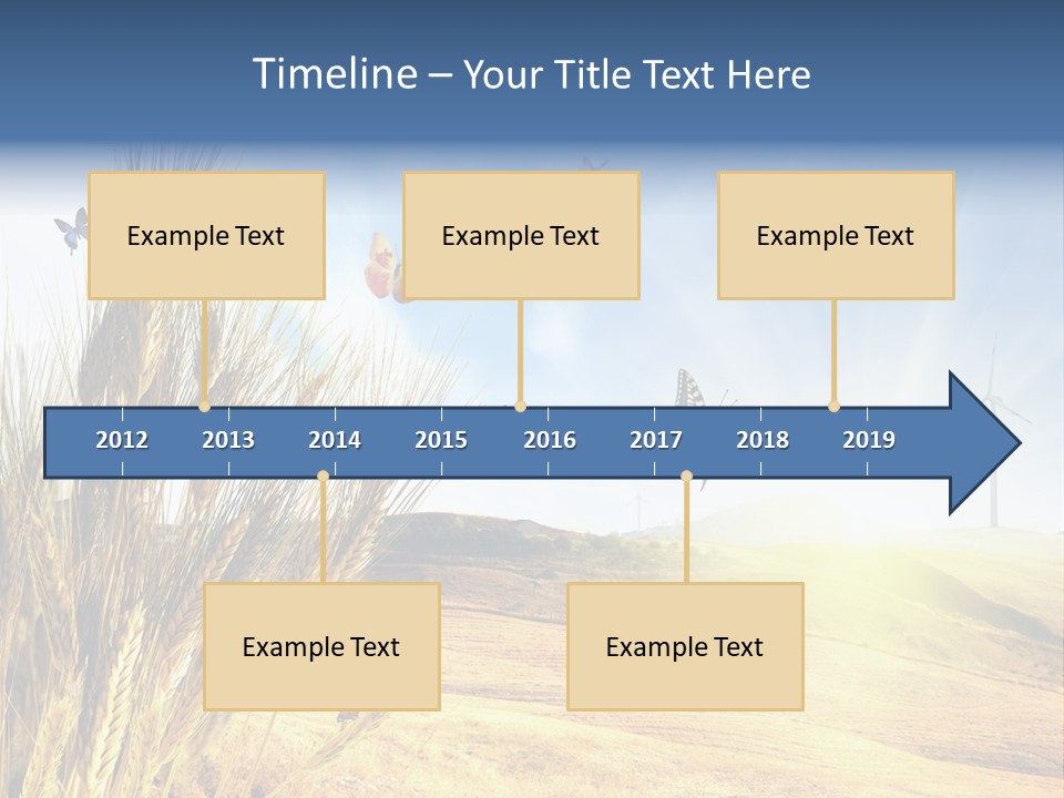 Growth Way Butterfly PowerPoint Template
