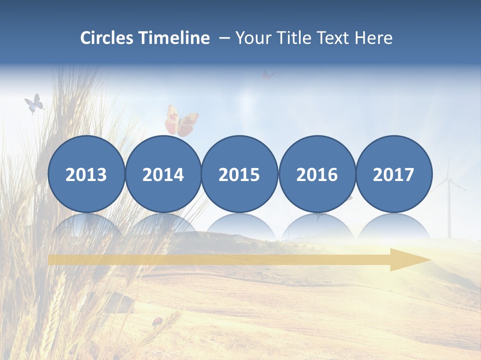 Growth Way Butterfly PowerPoint Template