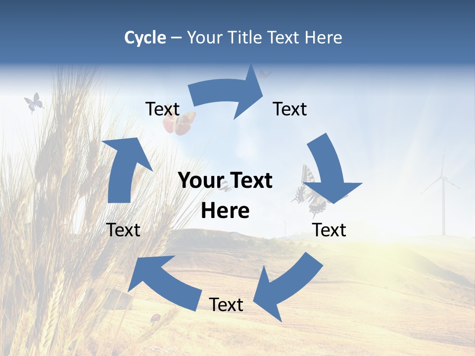 Growth Way Butterfly PowerPoint Template