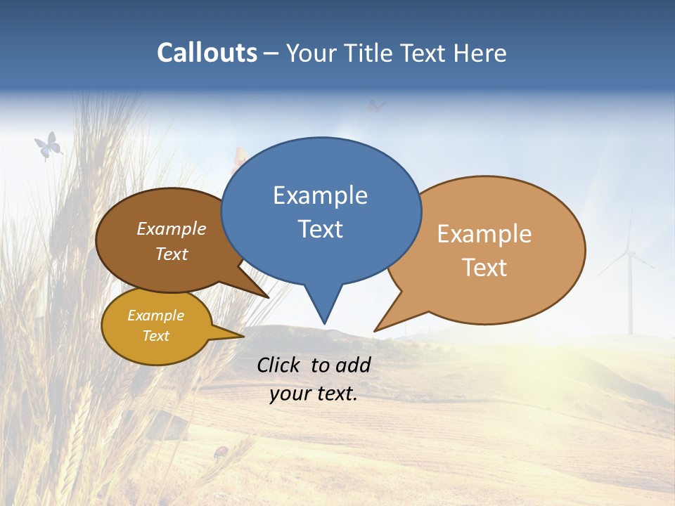 Growth Way Butterfly PowerPoint Template