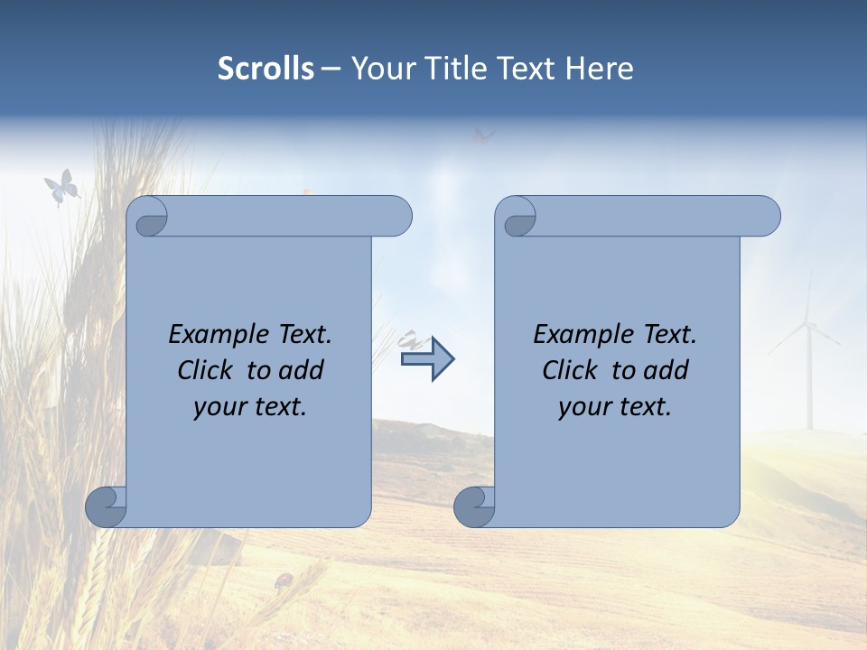 Growth Way Butterfly PowerPoint Template