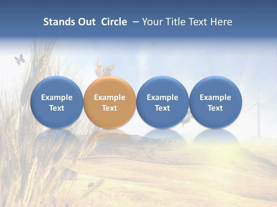 Growth Way Butterfly PowerPoint Template