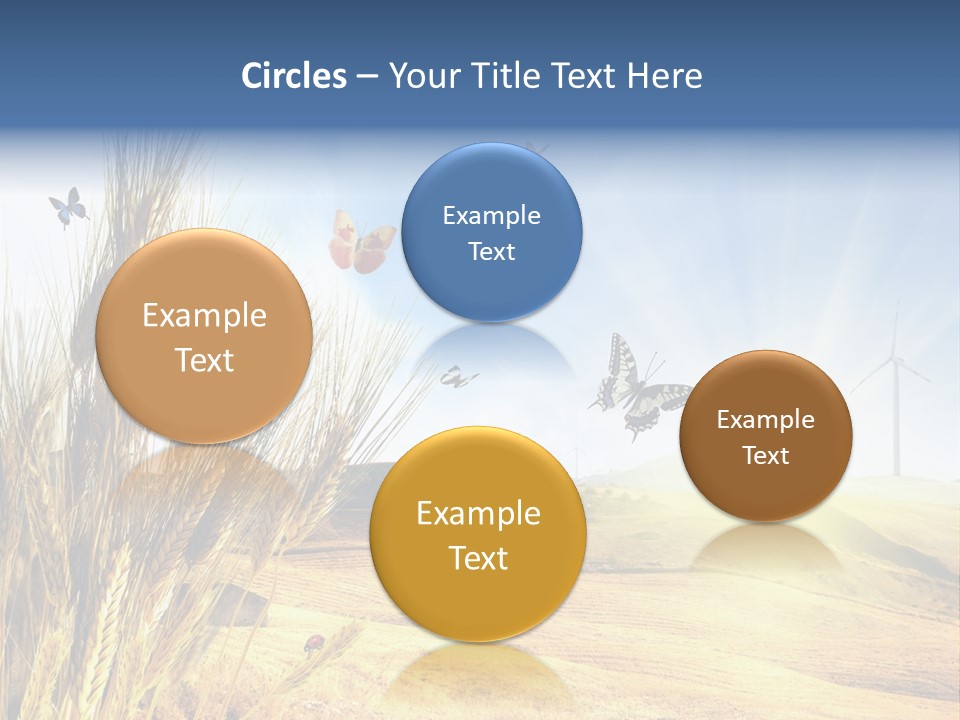 Growth Way Butterfly PowerPoint Template