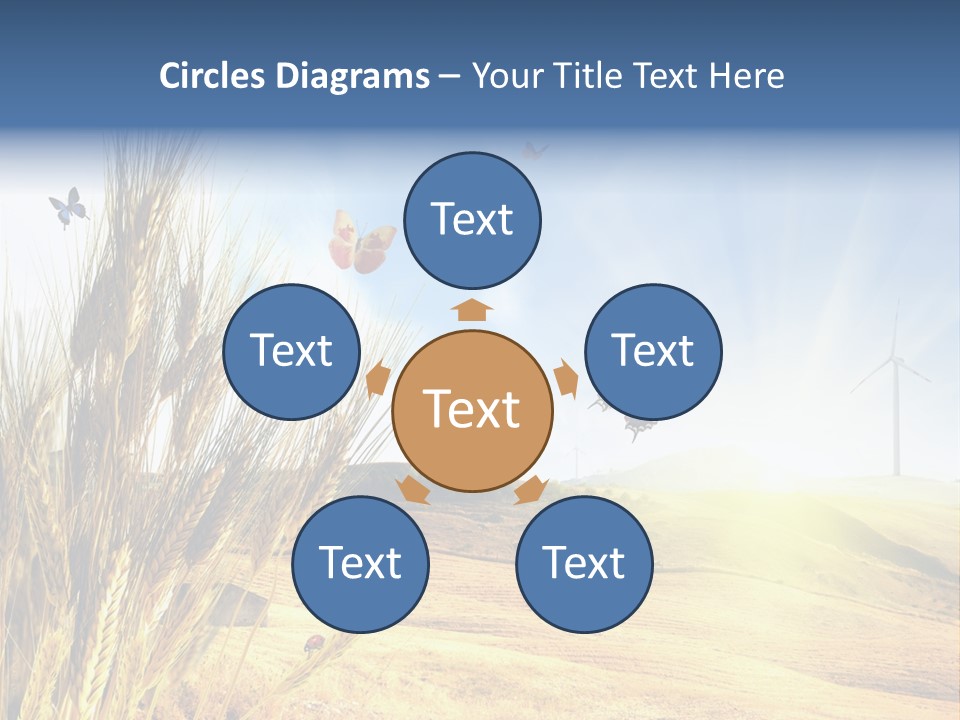 Growth Way Butterfly PowerPoint Template