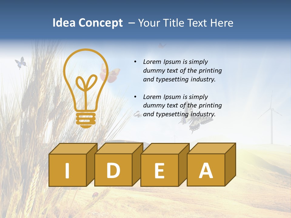 Growth Way Butterfly PowerPoint Template