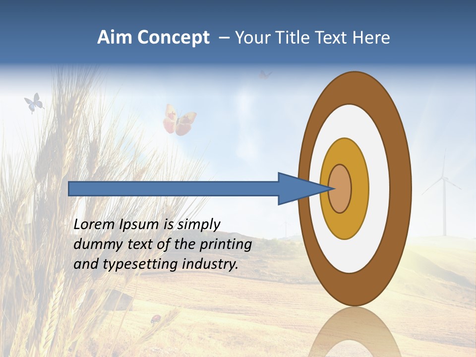 Growth Way Butterfly PowerPoint Template