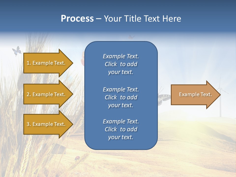 Growth Way Butterfly PowerPoint Template