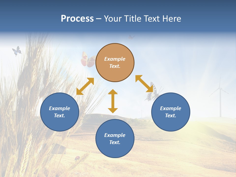 Growth Way Butterfly PowerPoint Template