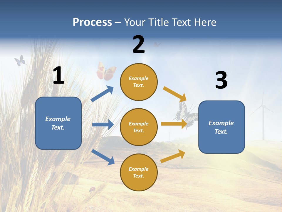 Growth Way Butterfly PowerPoint Template