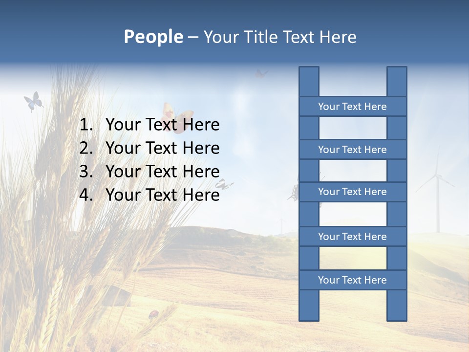 Growth Way Butterfly PowerPoint Template