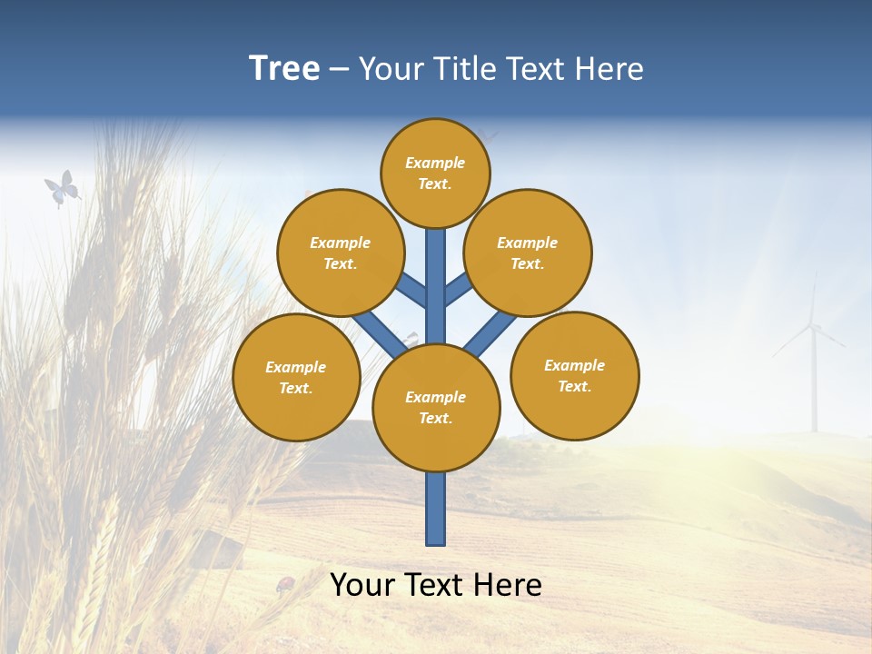 Growth Way Butterfly PowerPoint Template