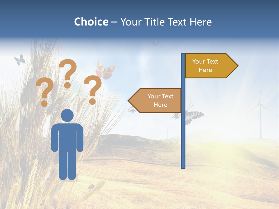 Growth Way Butterfly PowerPoint Template