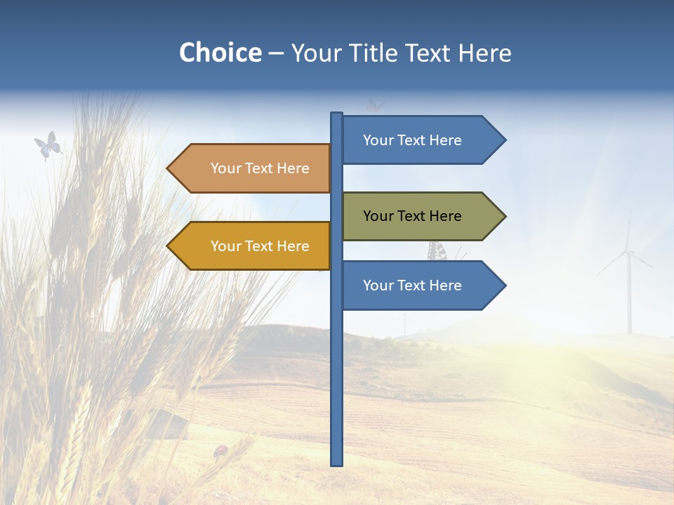 Growth Way Butterfly PowerPoint Template