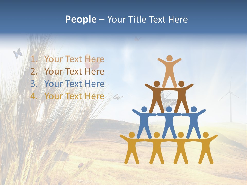 Growth Way Butterfly PowerPoint Template