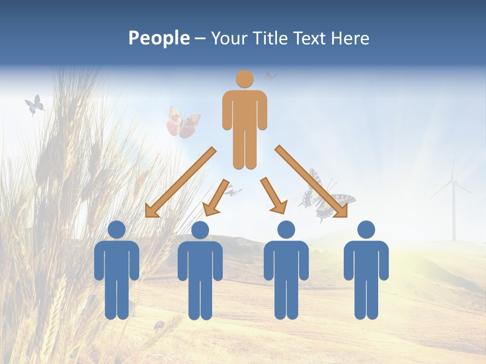 Growth Way Butterfly PowerPoint Template