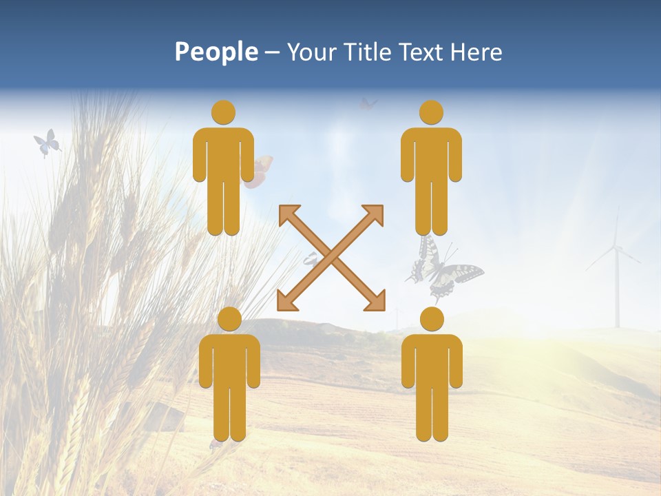 Growth Way Butterfly PowerPoint Template