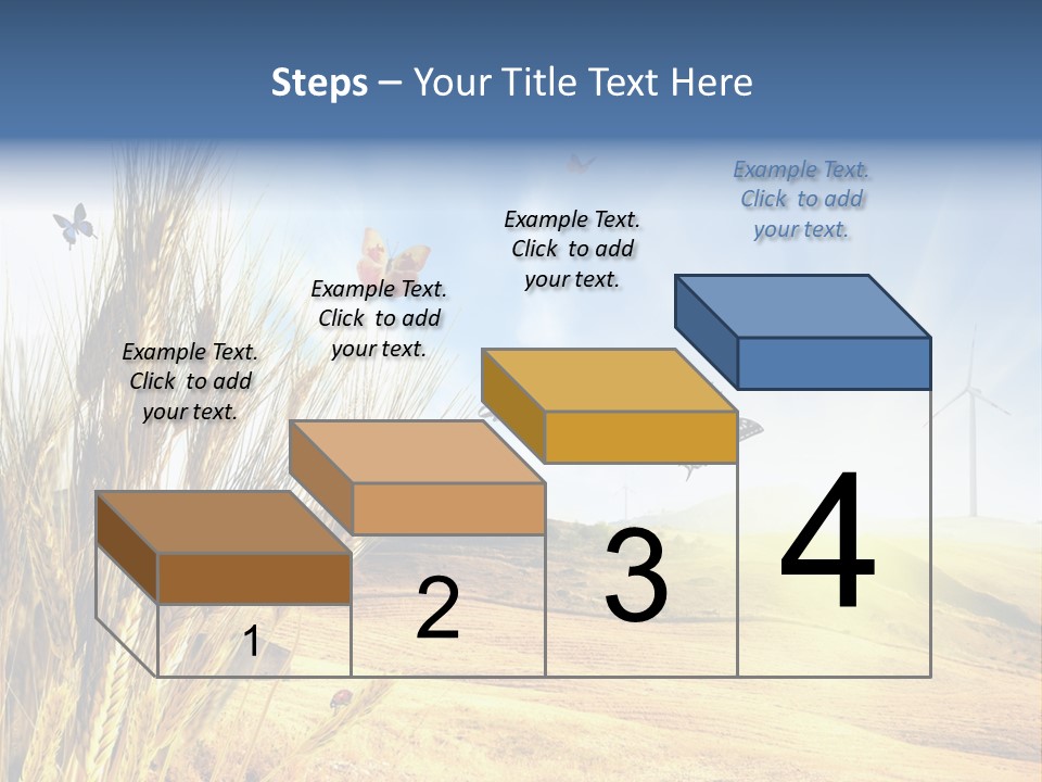 Growth Way Butterfly PowerPoint Template