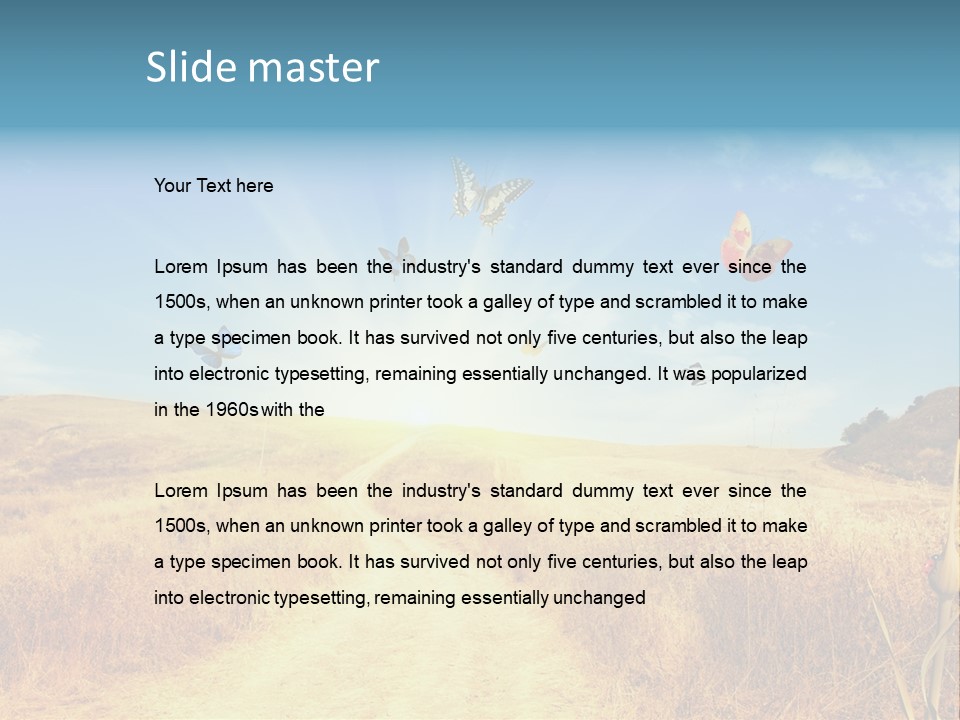 Seed Wheat Sundown PowerPoint Template