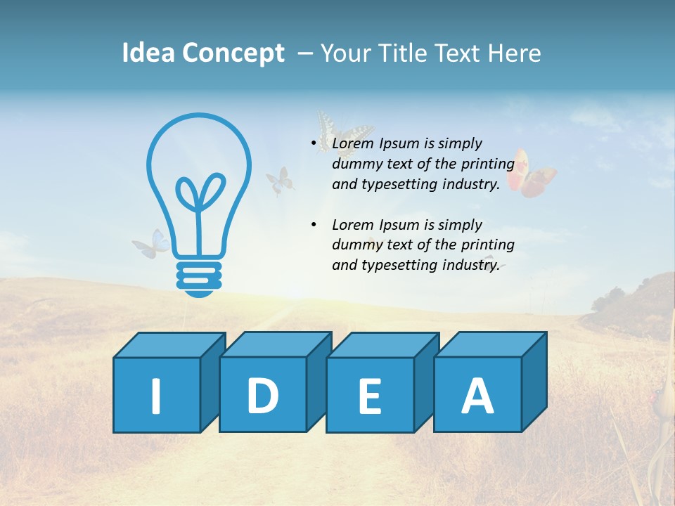 Seed Wheat Sundown PowerPoint Template