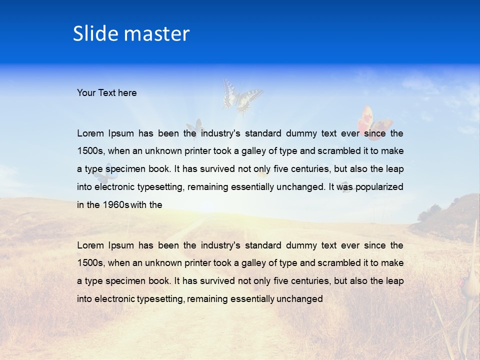 Sunset Farm Plant PowerPoint Template