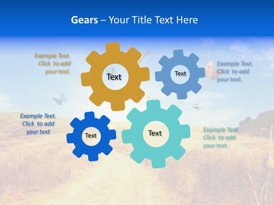 Sunset Farm Plant PowerPoint Template